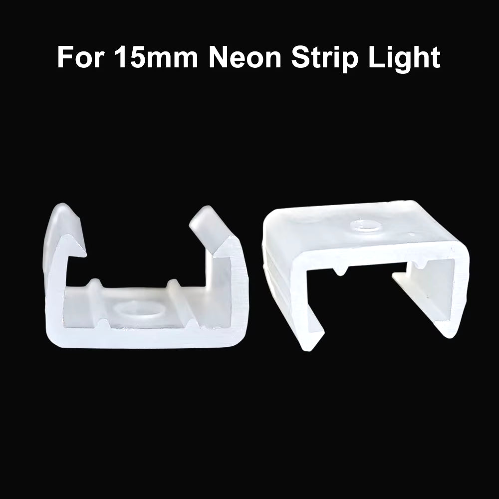 6Mm 8Mm 12Mm 15Mm LED Strip Fix Clips Holder Connector Accessories for Fixing 2835 Neon Light 220V Flexible COB Plastic Buckle