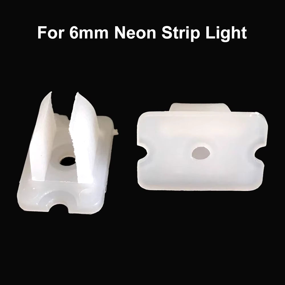 6Mm 8Mm 12Mm 15Mm LED Strip Fix Clips Holder Connector Accessories for Fixing 2835 Neon Light 220V Flexible COB Plastic Buckle