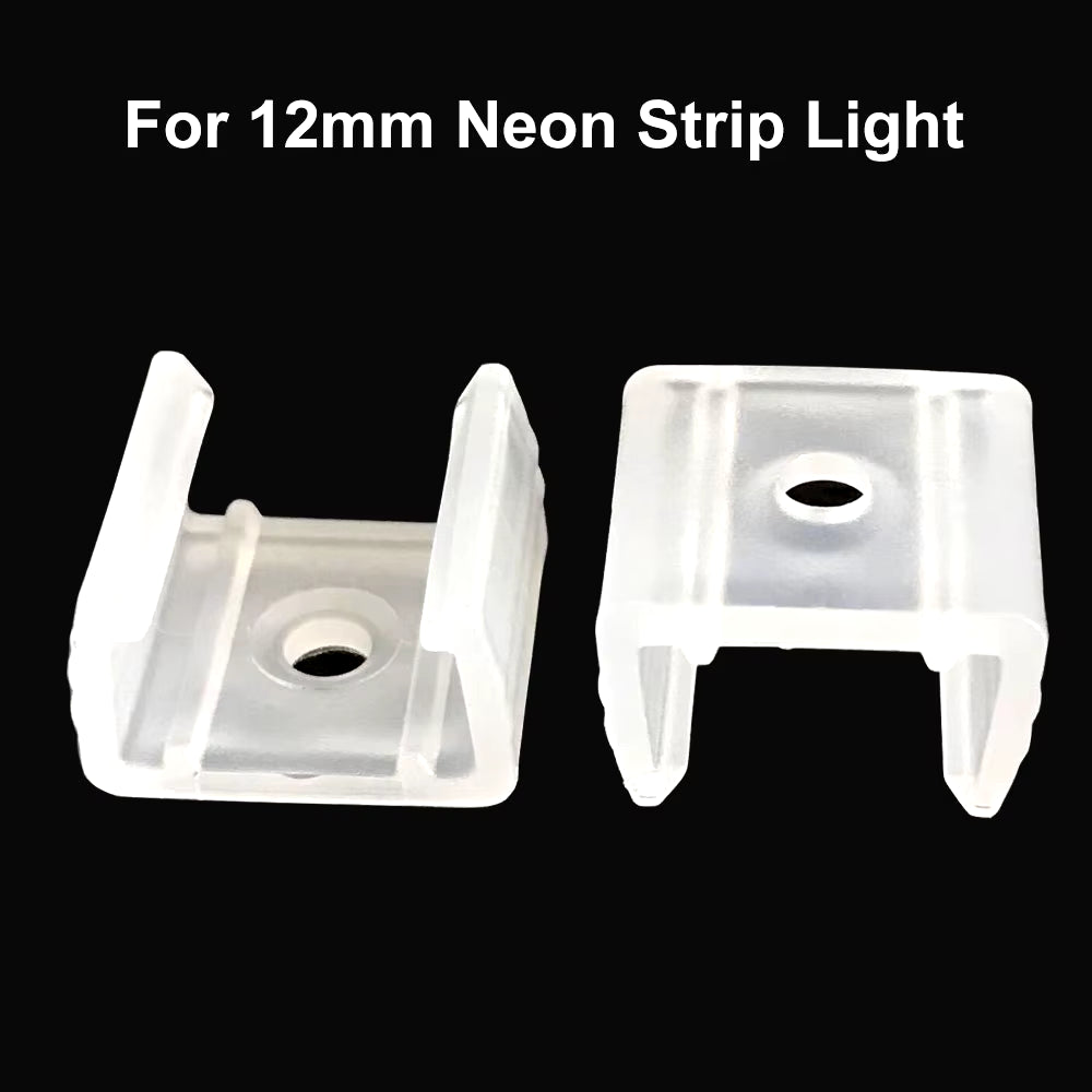 6Mm 8Mm 12Mm 15Mm LED Strip Fix Clips Holder Connector Accessories for Fixing 2835 Neon Light 220V Flexible COB Plastic Buckle