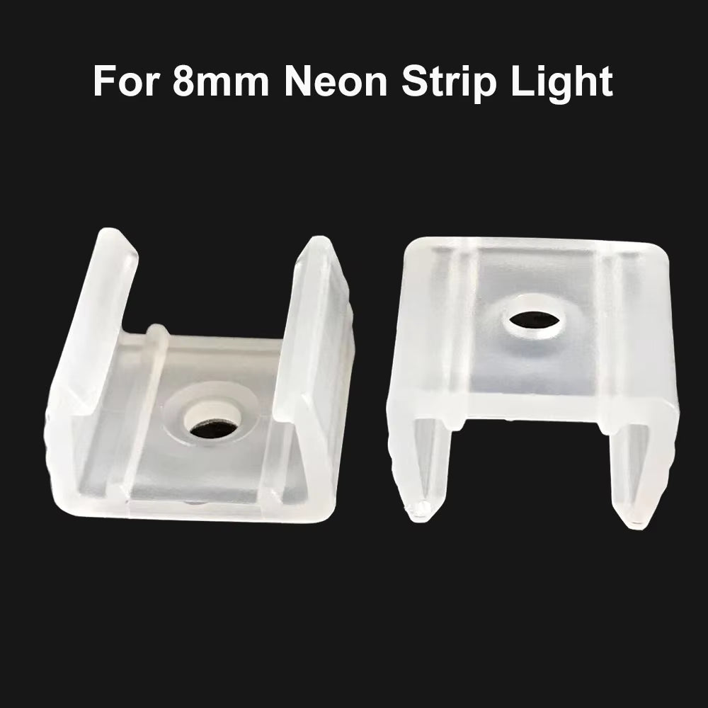 6Mm 8Mm 12Mm 15Mm LED Strip Fix Clips Holder Connector Accessories for Fixing 2835 Neon Light 220V Flexible COB Plastic Buckle